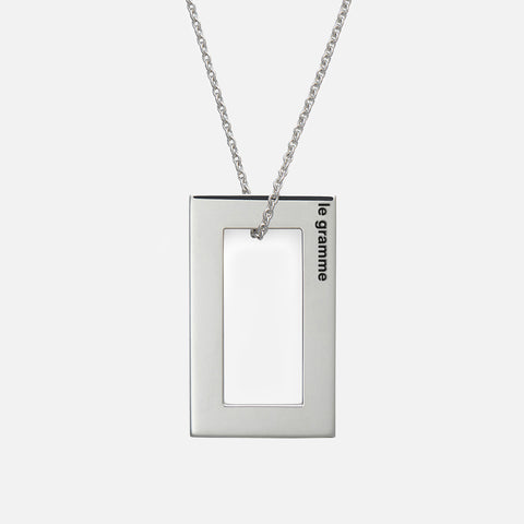 Le Gramme 3.4g Rectangle Pendant Polished Silver - Silver
