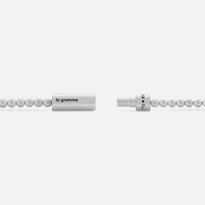 Le Gramme 11g Brushed Sterling Silver Beads Bracelet - Silver
