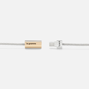 Le Gramme 7g Cable Bracelet - Silver Yellow Gold