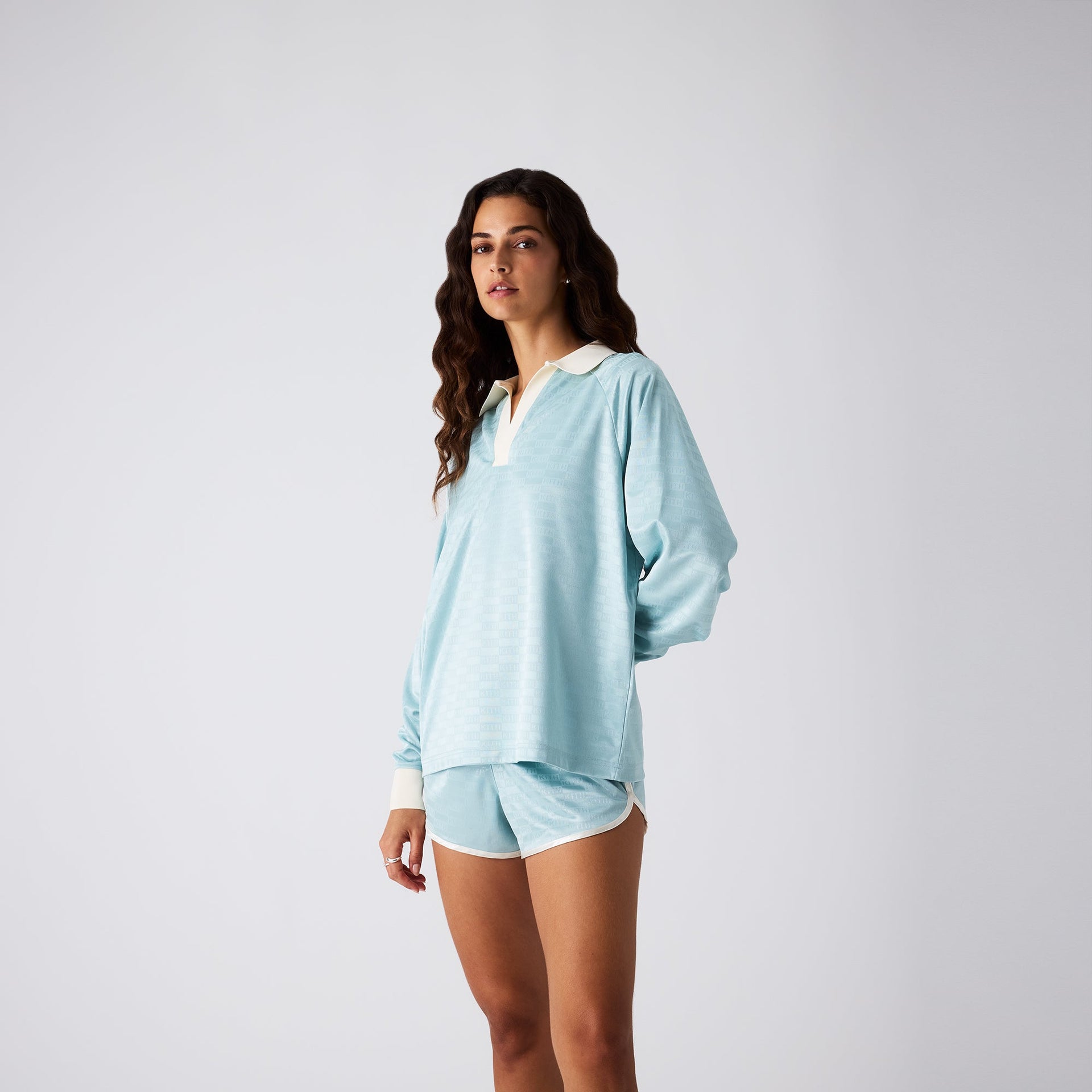 Kith Women Ridley Polo Monogram Jersey Long Sleeve - Fuse