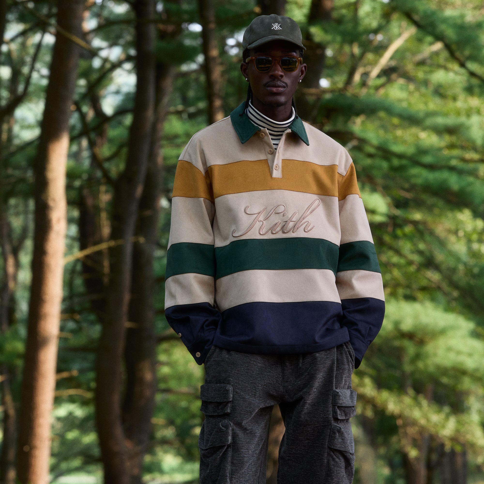 ★24AW 最新作★Kith K&K Applique Nelson Collared Rugby Kith K&K Nelson Collared Rugby Nocturnal Men's - FW24 - US