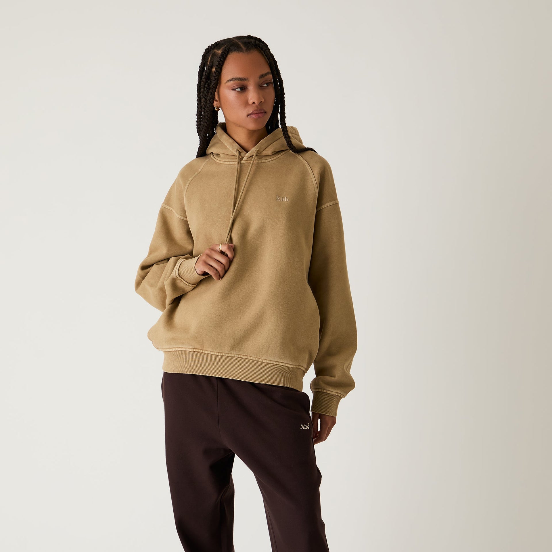 Kith Women Maverick Sueded Hoodie - Birch