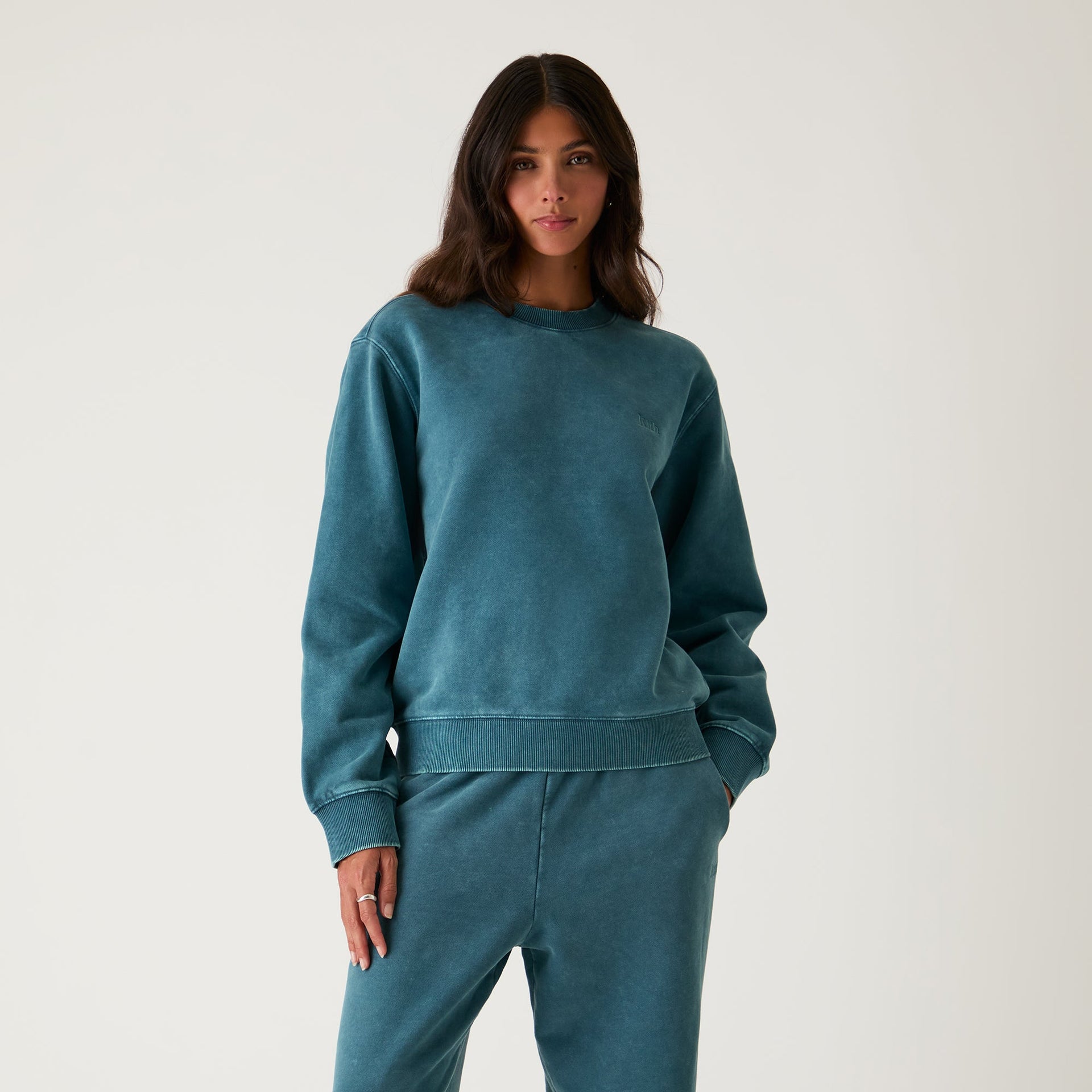 Kith Women Ashwin Sueded Crewneck - Anchor