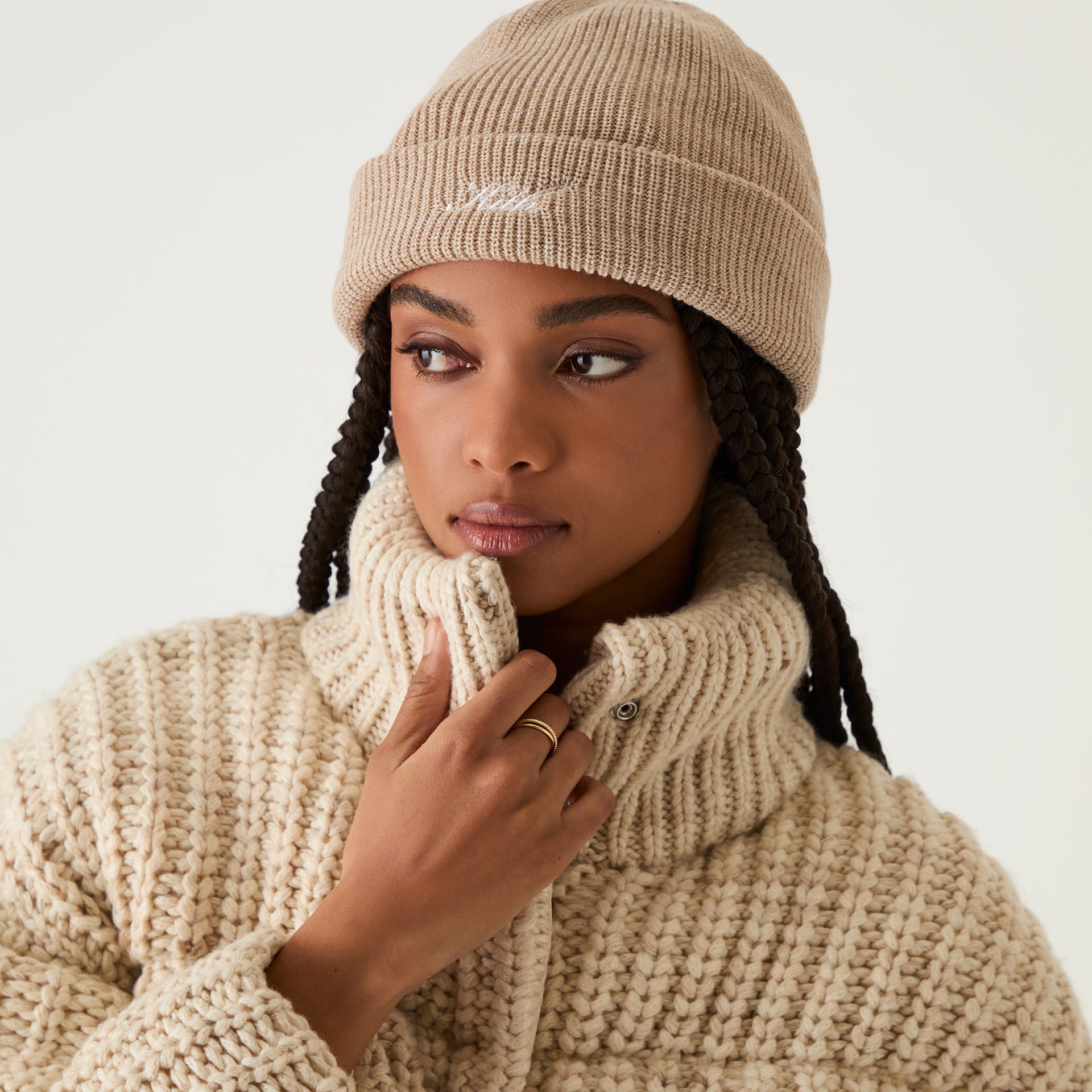 Kith Women Script Classic Beanie - Oatmeal