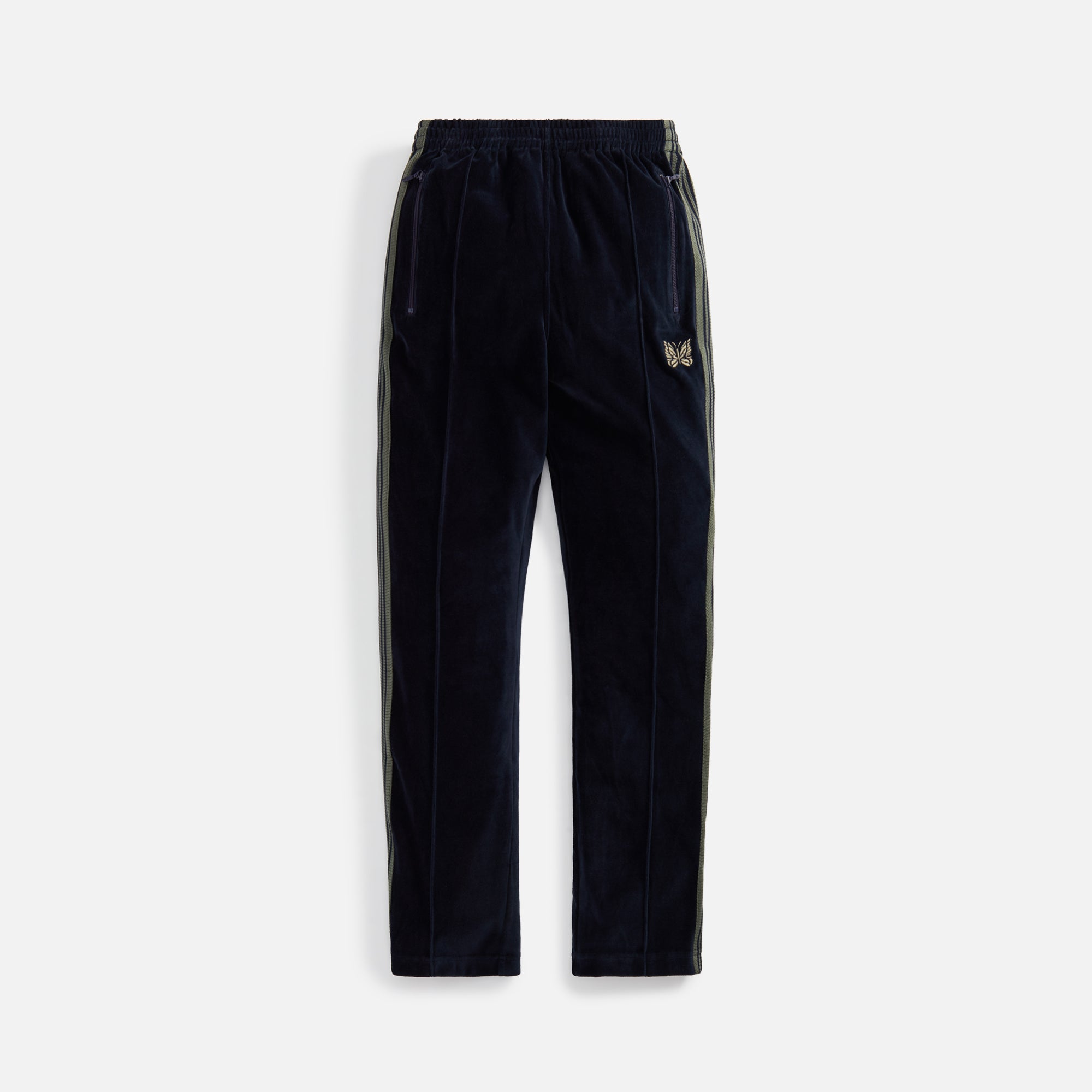 Needles Narrow Velour Track Pant Navy Kith Europe