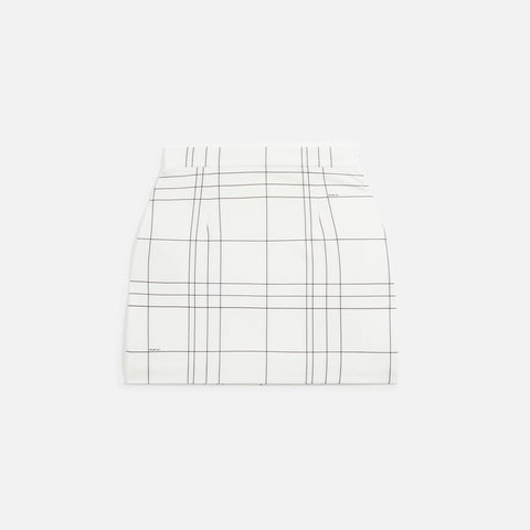 Marni Thin Check Skirt - Stone White