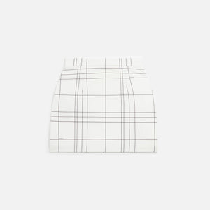 Marni Thin Check Skirt - Stone White