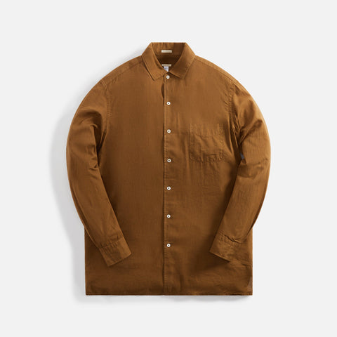 Massimo Alba Bowles Shirt Cotton Cashmere - Hickory