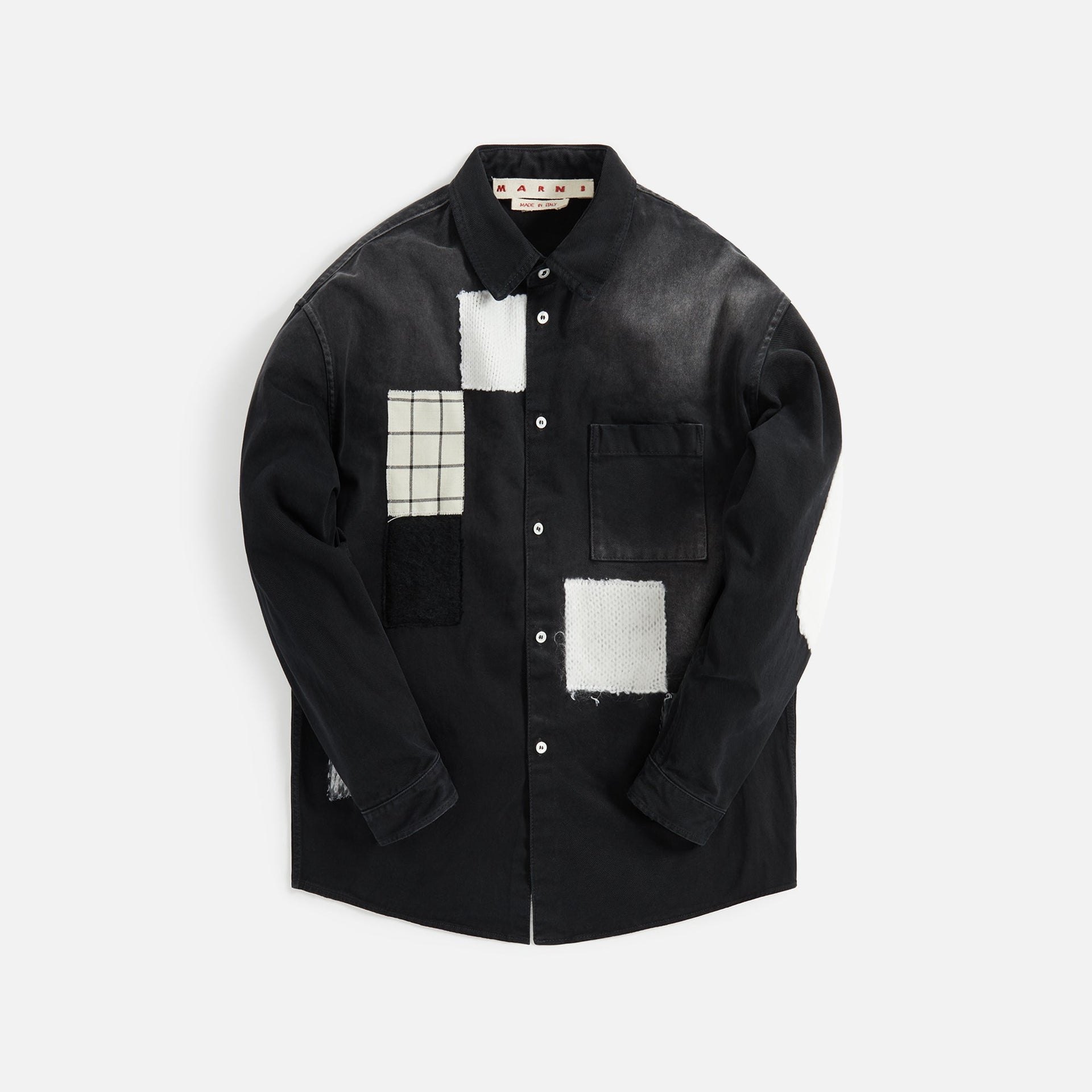 Marni Bleached Cotton Bull Denim Shirt - Black