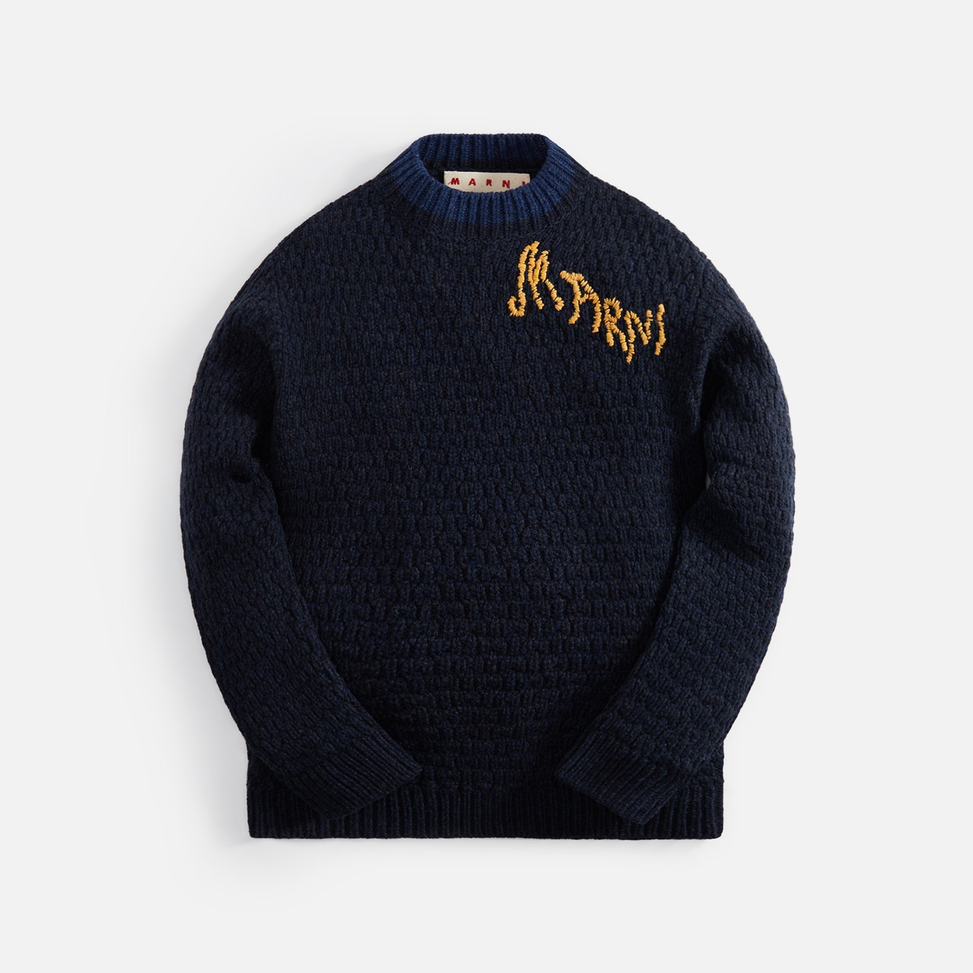 Marni Mouline Shetland Wool With Embroidered Logo - Ink – Kith Europe