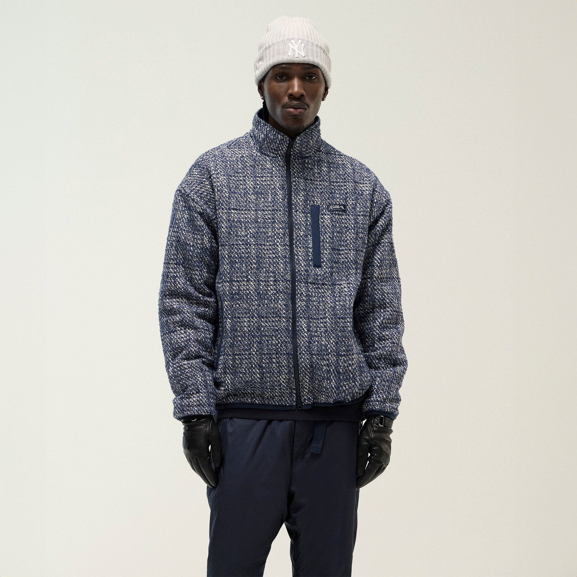 Kith Textured Tweed Claremont Full Zip - Cave