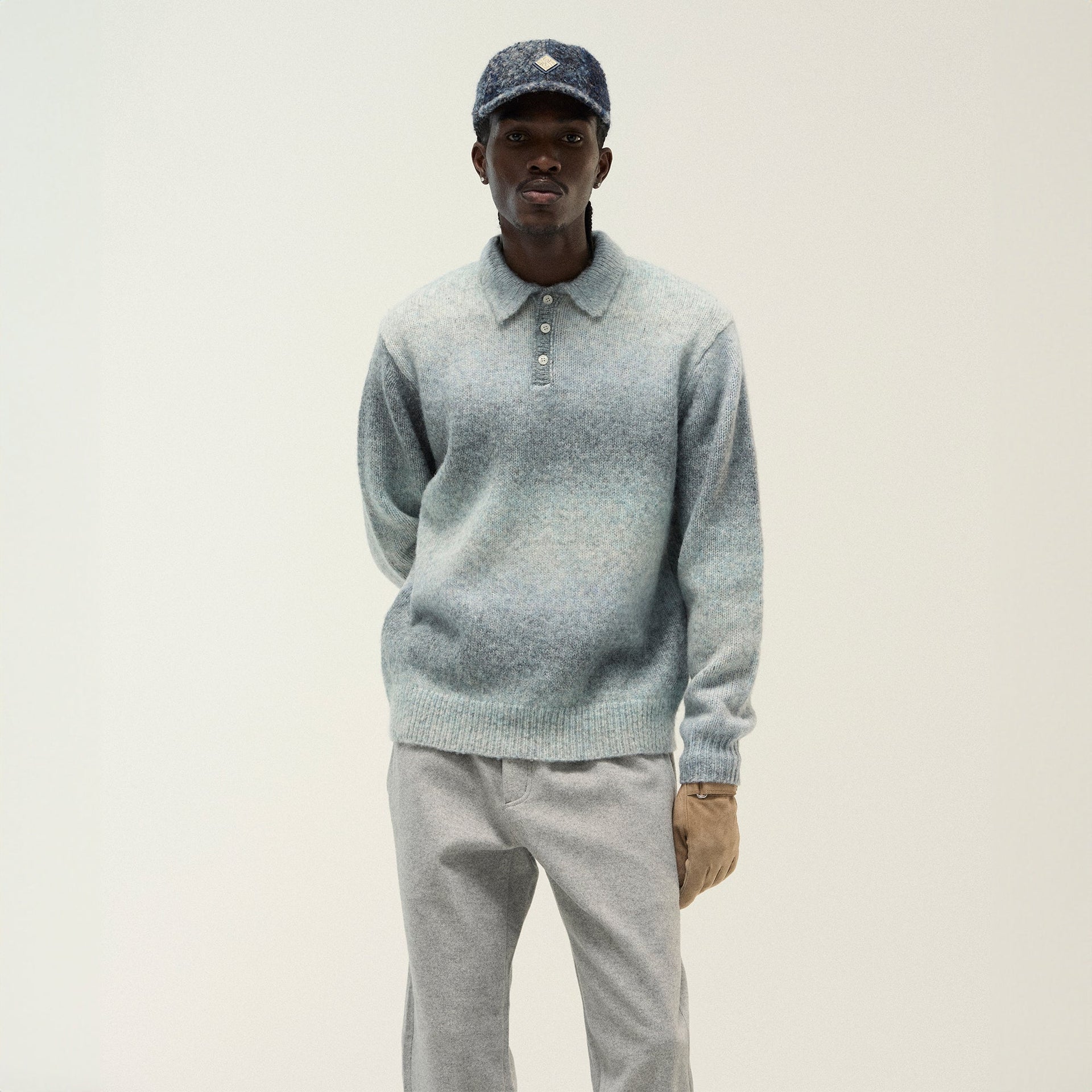 Kith Gradient Harmon Rugby Pullover Sweater - Atlas