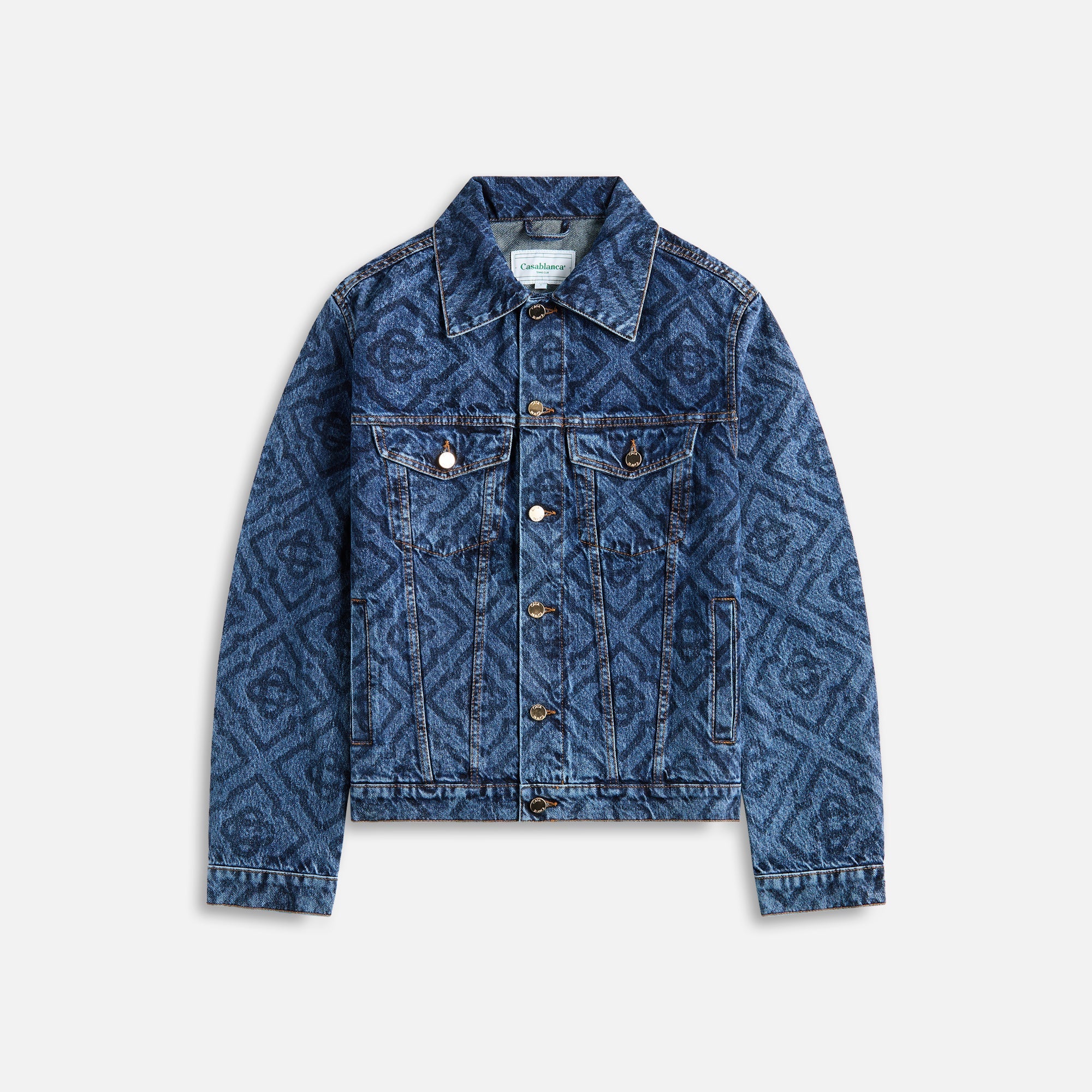 Casablanca Denim Jacket Laser Monogram - Blue – Kith Europe