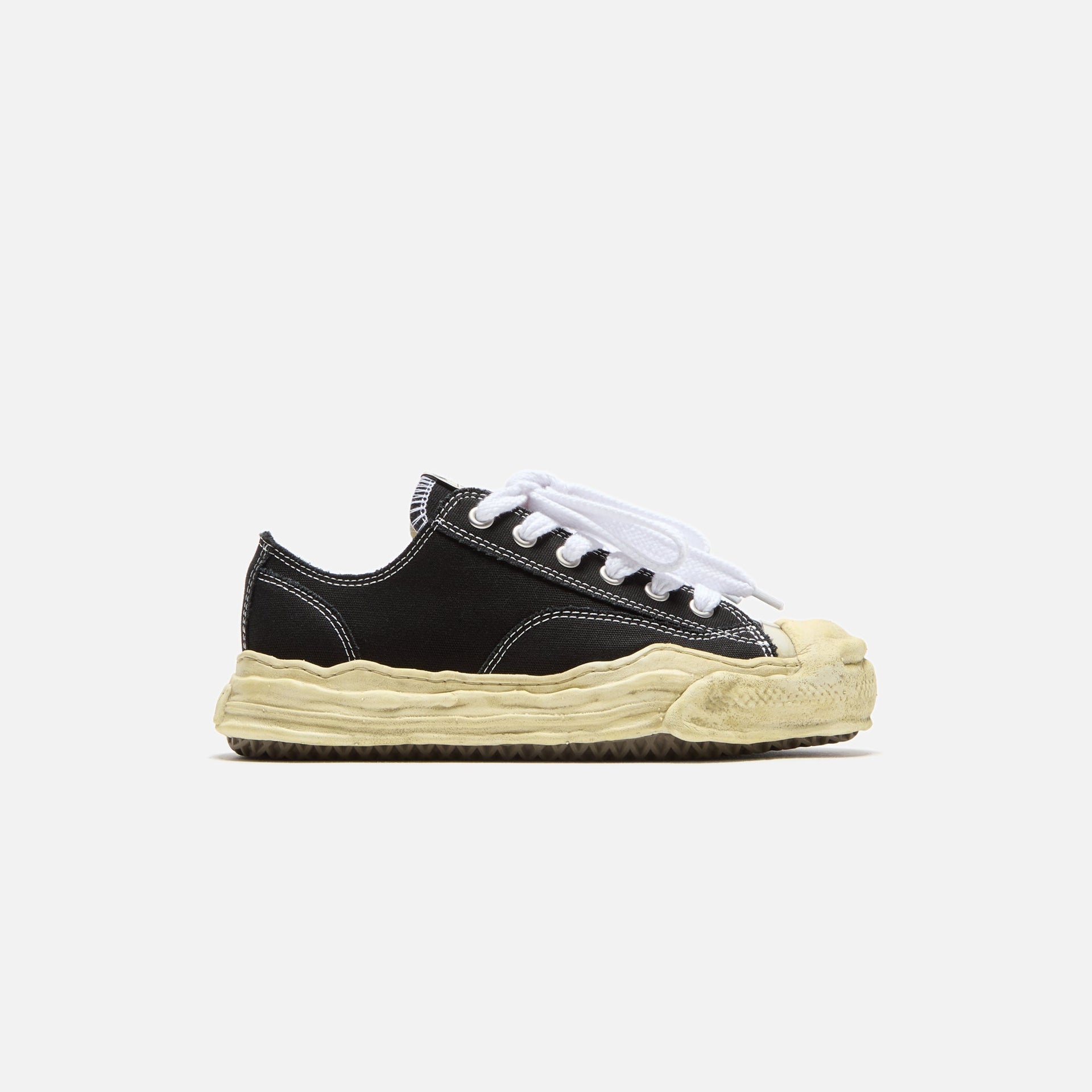 Mihara Yasuhiro Hank Original Sole Low Top - Garment Dyed Black