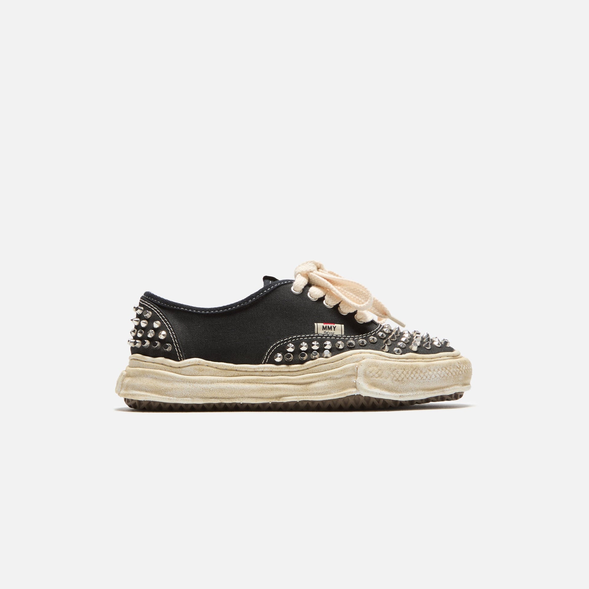 Mihara Yasuhiro Baker Original Sole Studded Canvas Low-Top Sneaker - Black