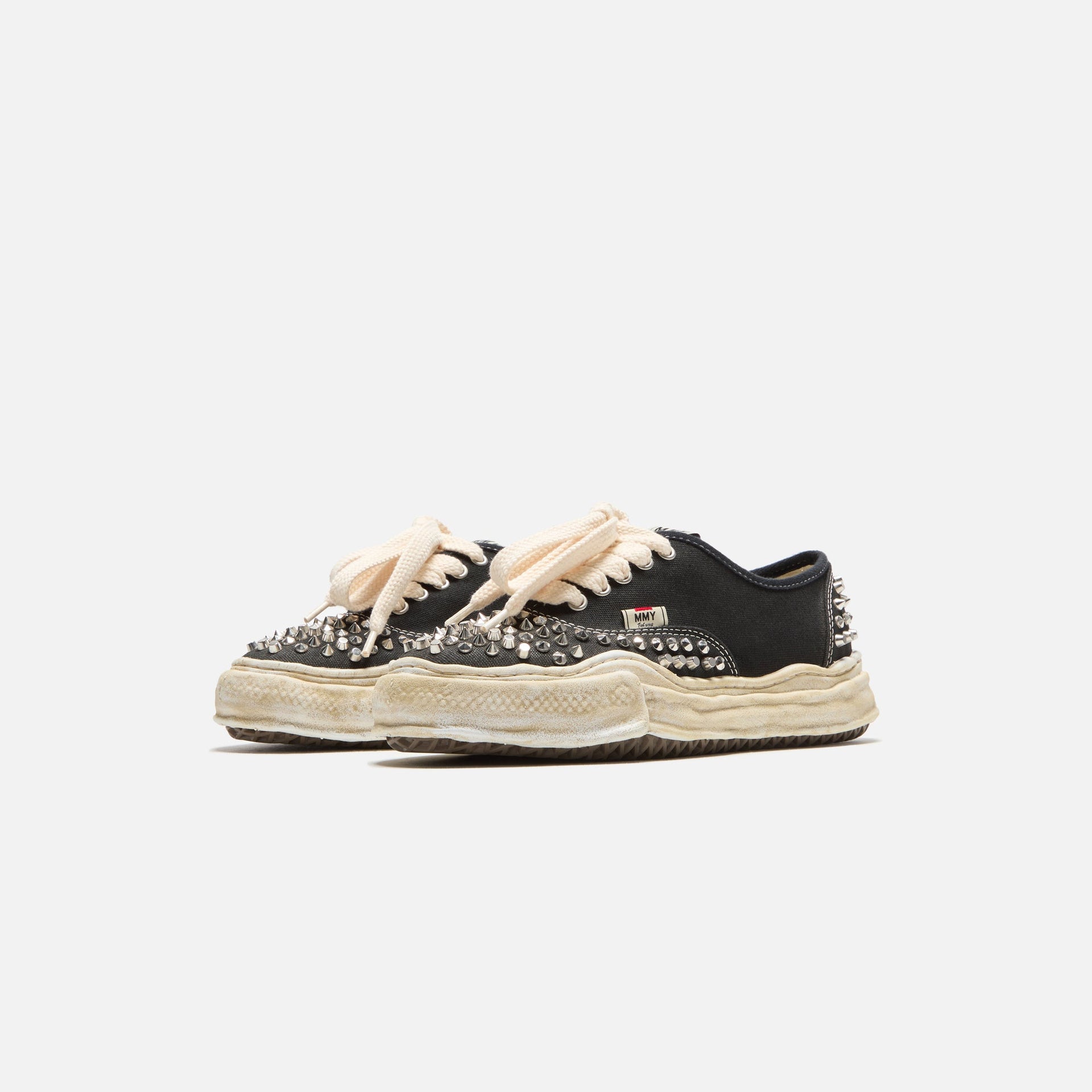 Mihara Yasuhiro Baker Original Sole Studded Canvas Low-Top Sneaker - Black