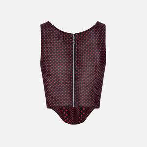 Miaou Campbell Polka Dot Corset - Black