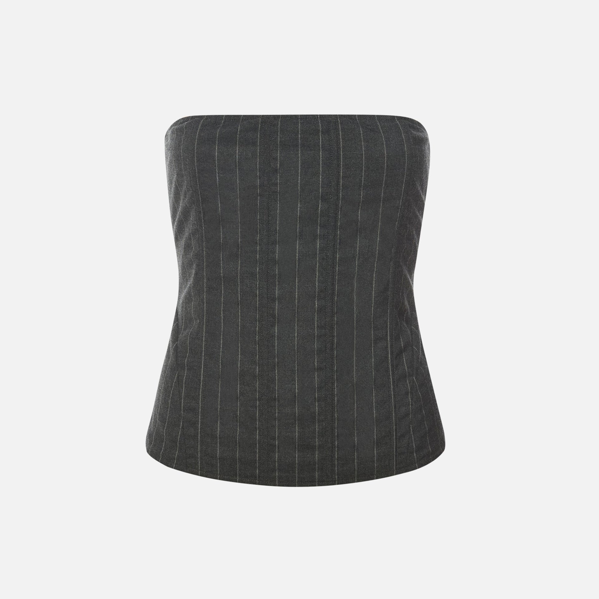 Miaou Libra Corset - Pinstripe Wool