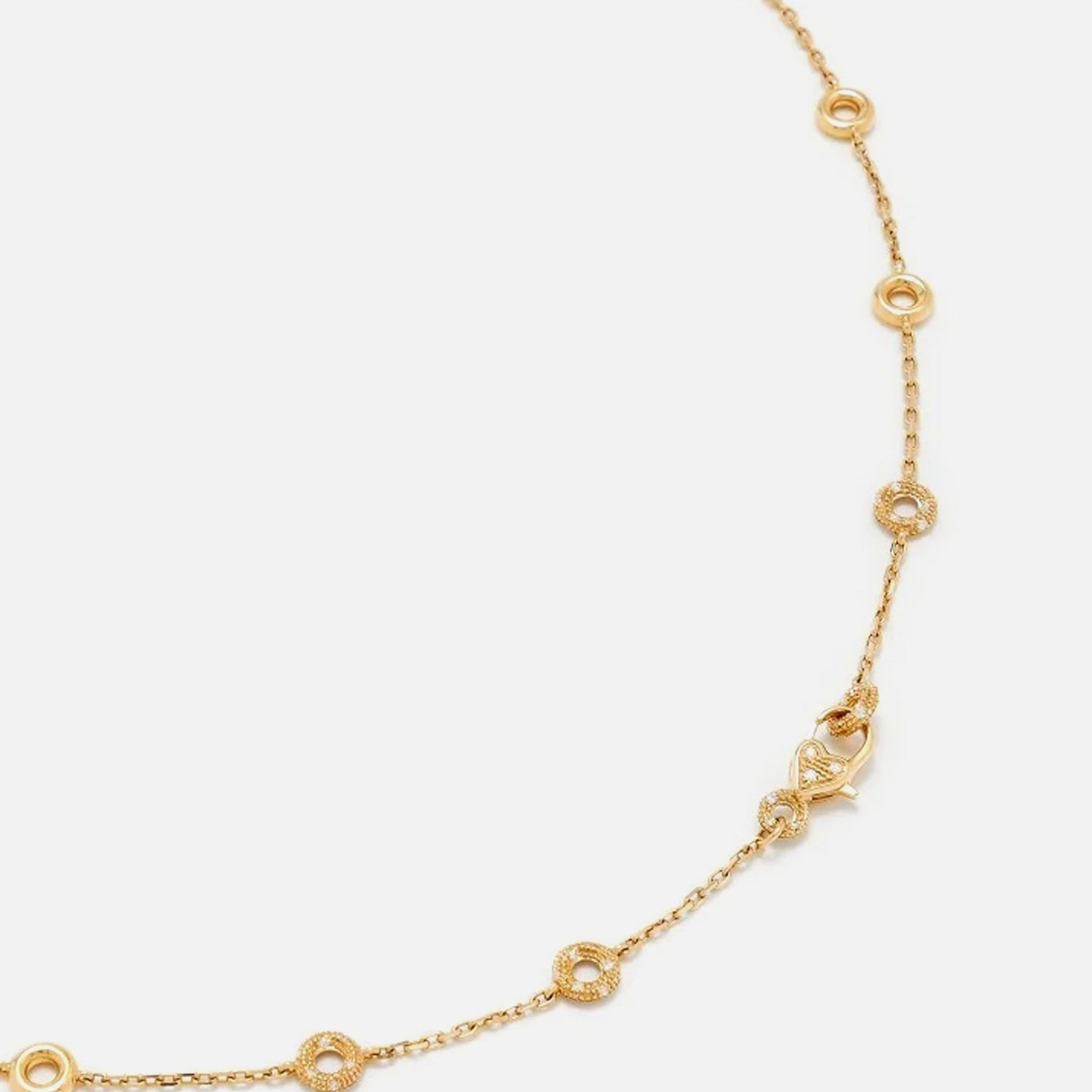 Yvonne Leon Mini Donuts Necklace - Gold / Diamonds