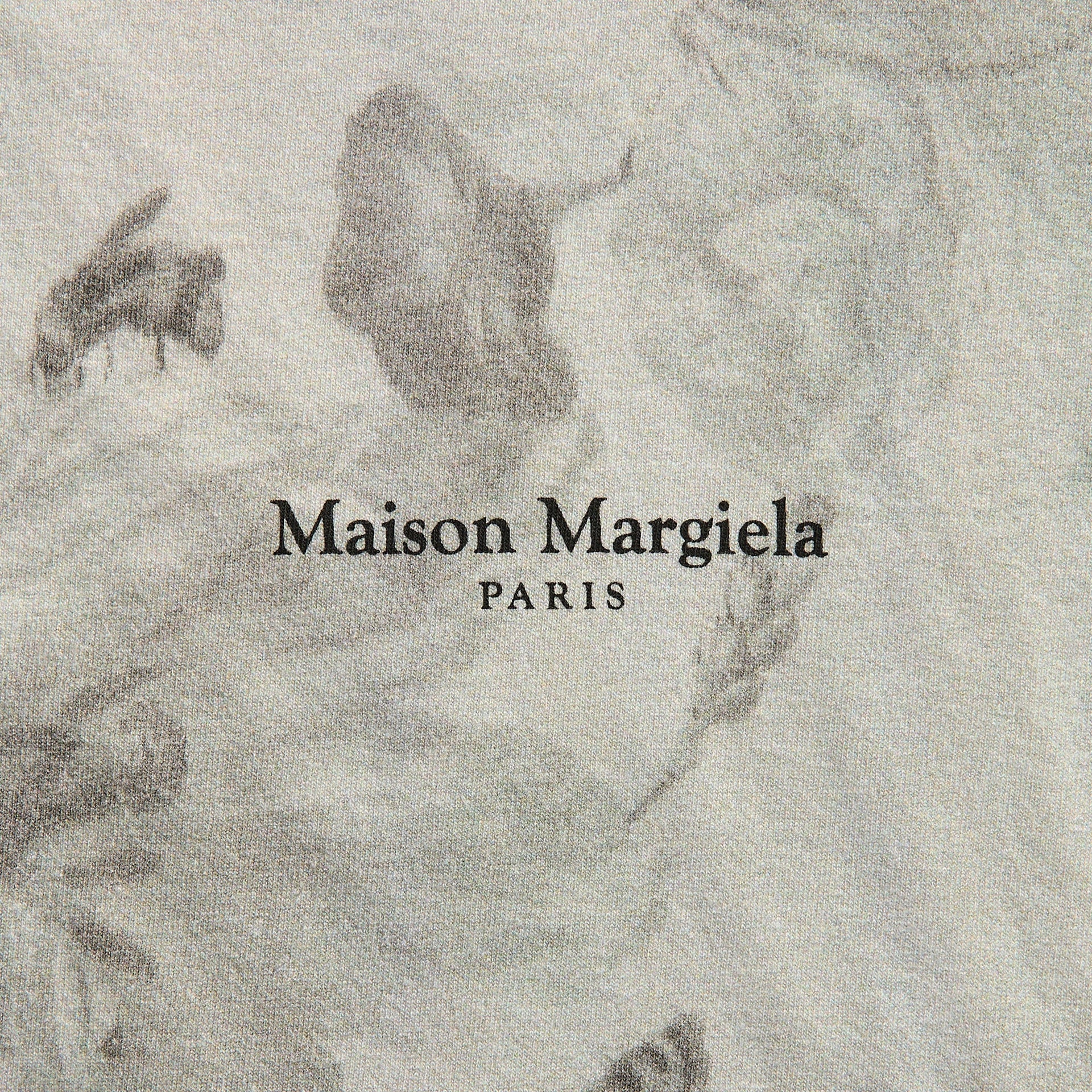 Maison Margiela All-Over Flowers Printed Cotton Tee - Beige