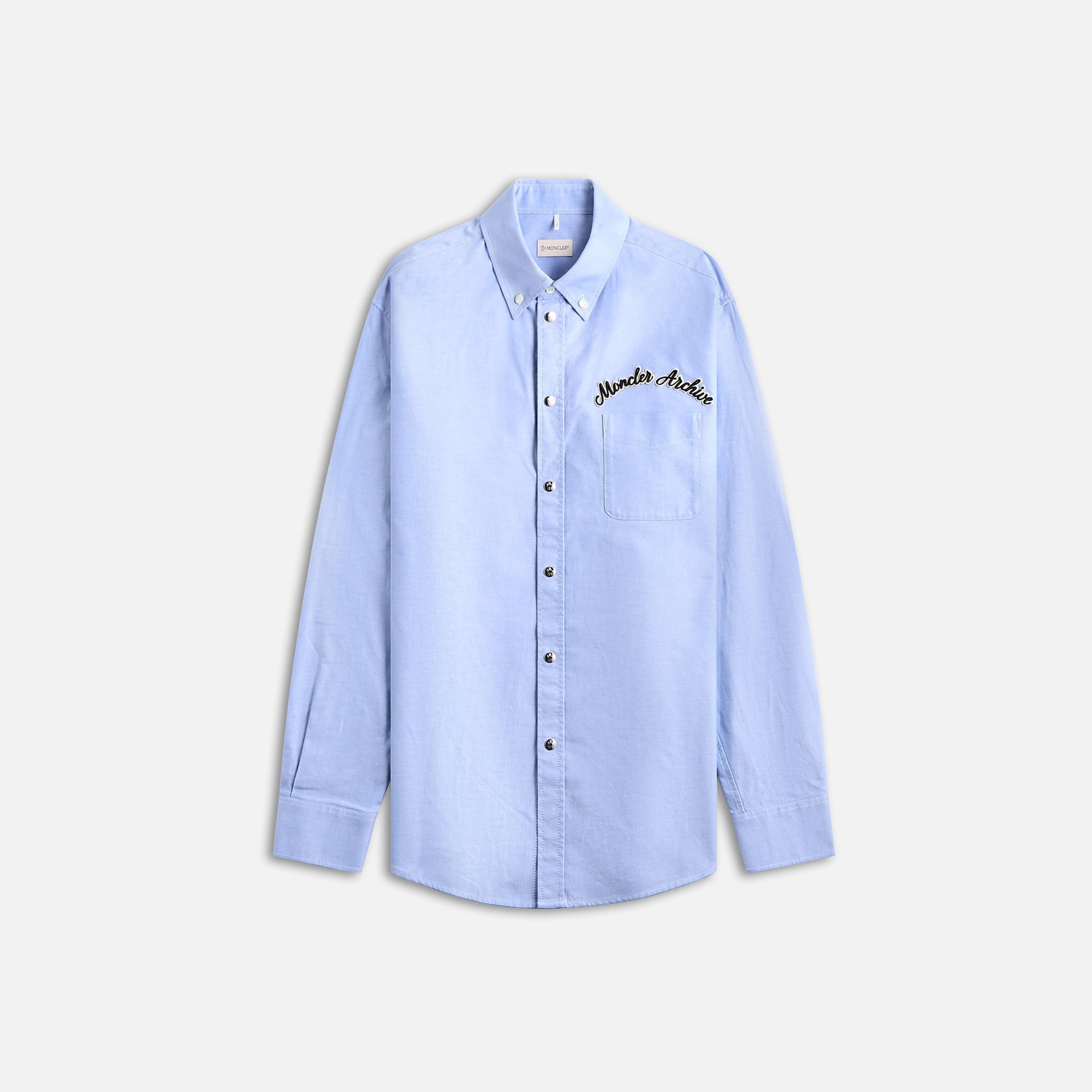 Moncler Oxford Cotton Shirt - Blue Kith Europe Moncler Oxford Cotton Shirt - Blue Kith Europe