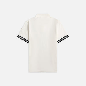 Moncler Cotton Pique Short Sleeve Polo - White