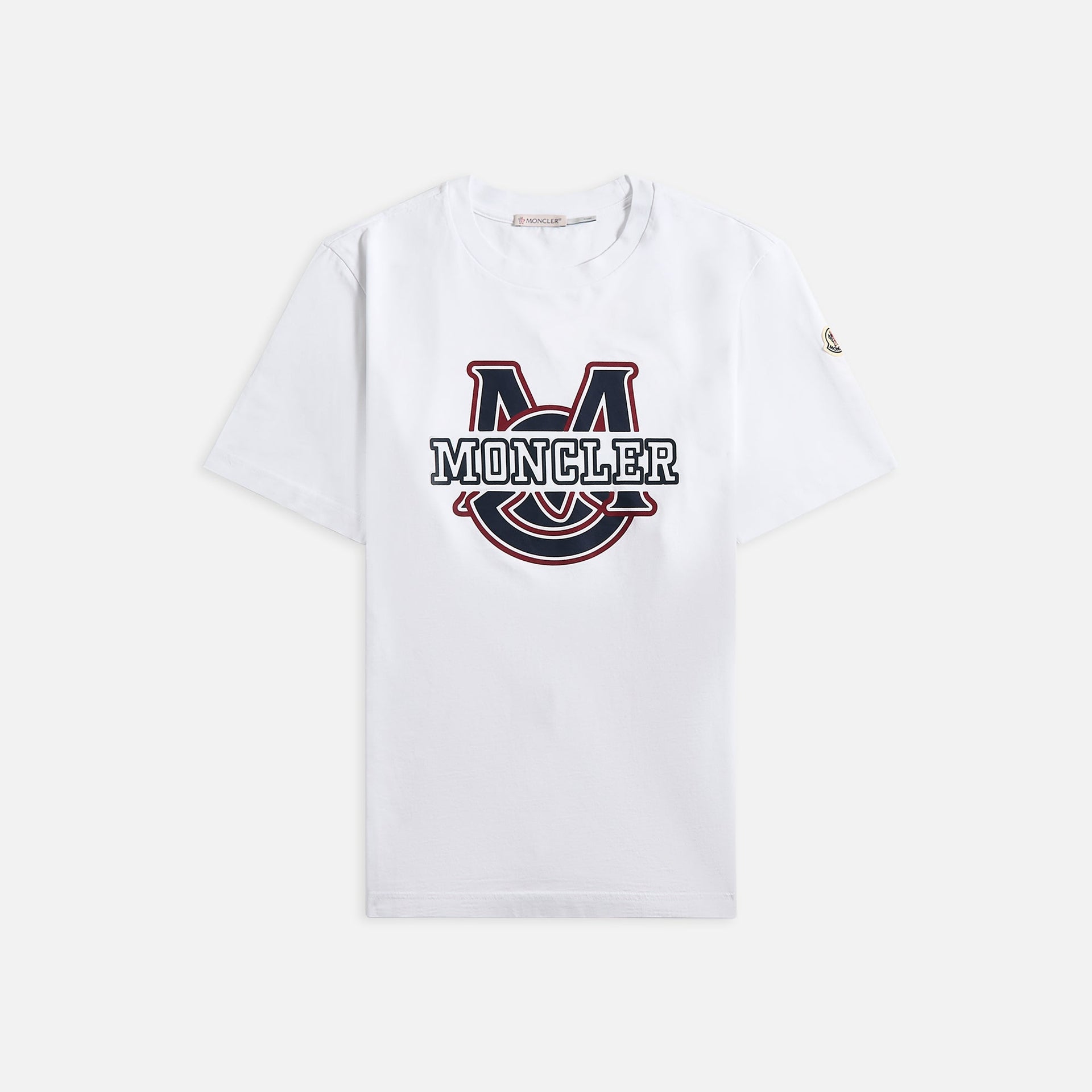 Moncler Varsity Logo Motif Tee -  White