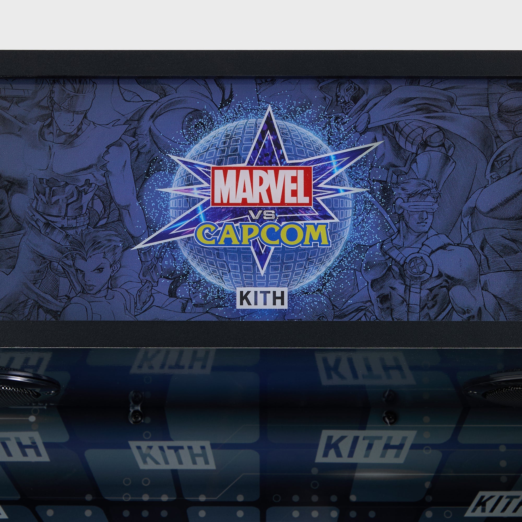 kith marvel vs capcon rug ラグマット Marvel vs. Capcom | Kith Printed Area Rug - Black