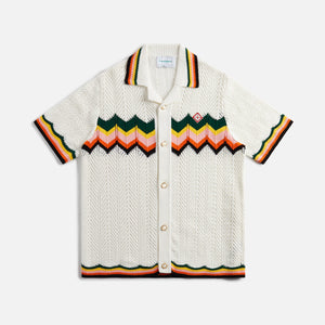 Casablanca Chevron Lace Shirt - White / Multicolor