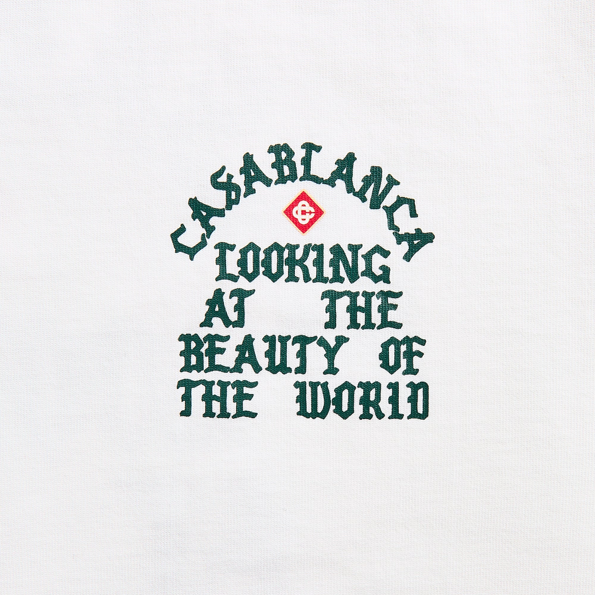 Tシャツ・カットソー Casablanca SS25 (MS25 JTS 001 02CASAWAYWORLDSERIES) Casablanca Casa Beach Wave Printed Oversized Tee - White