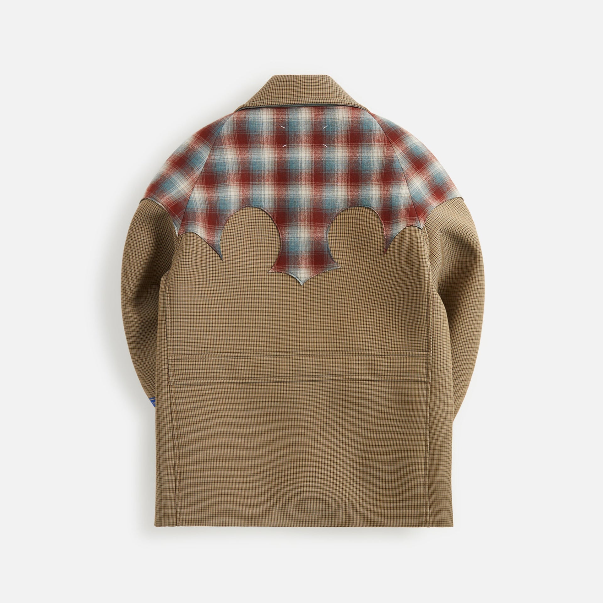 Margiela Bonded Check Camel Coat - Multi