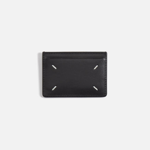 Margiela Card Holder Slim 3 CC Grainy Leather - Black