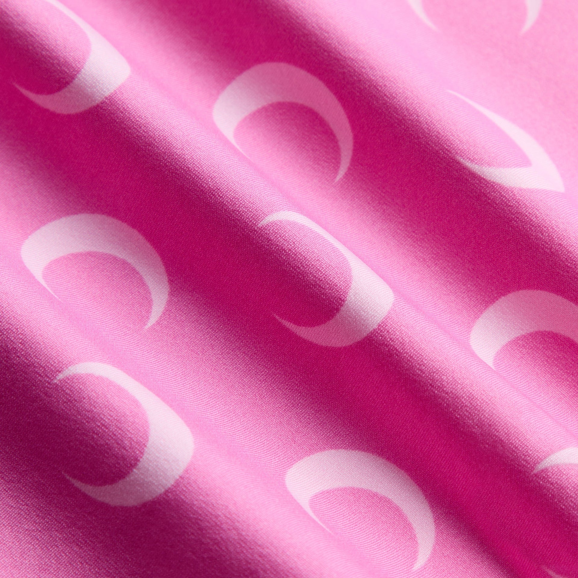 Marine Serre Moon Printed Jersey Short Sleeves Crewneck Top - Pink