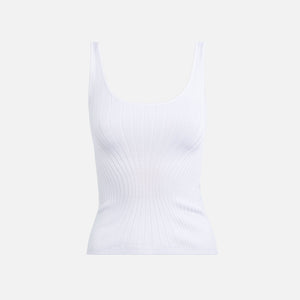 Mugler Rib Tank Top - White