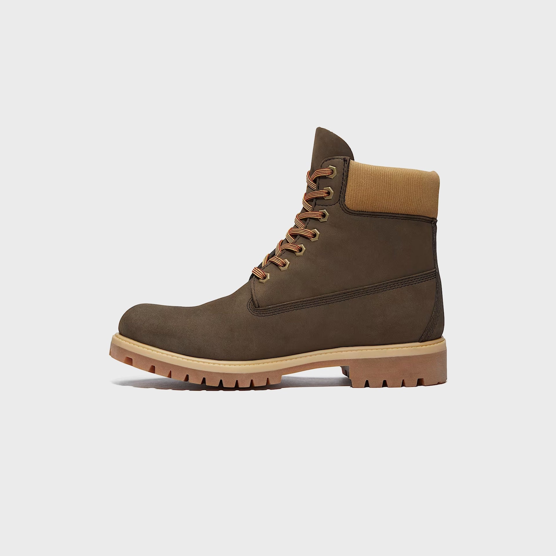 Timberland 6 Inch Lace Up Waterproof Boot - Dark Brown / Nubuck Olive