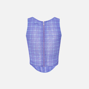 Miaou Campbell Corset - Baby Plaid Periwinkle