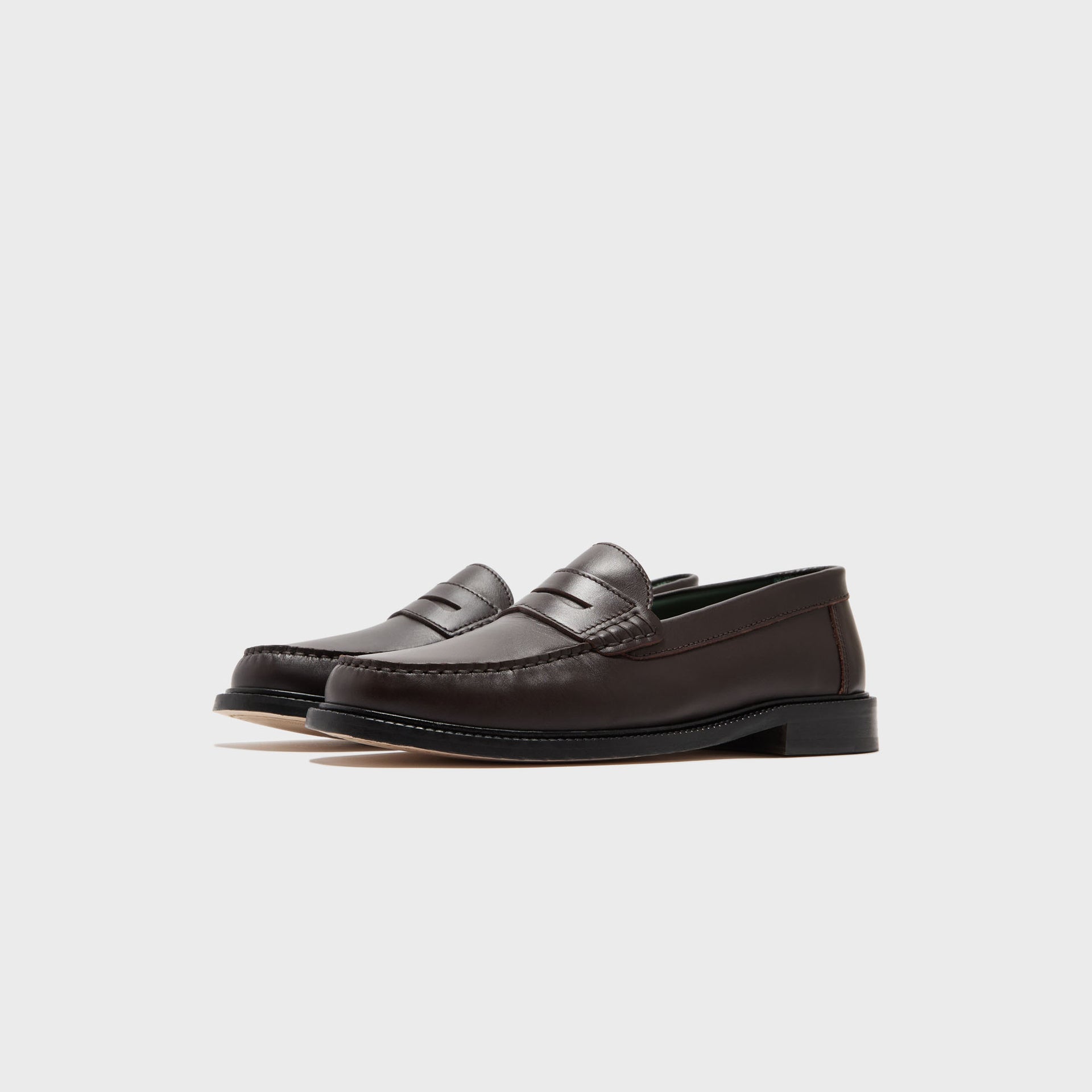 VINNY's Yardee Moccasin Loafer - Brown Nappa Leather