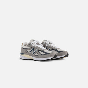 New Balance 990v4 Made in USA - Dark Grey / Grey / Blue – Kith Europe