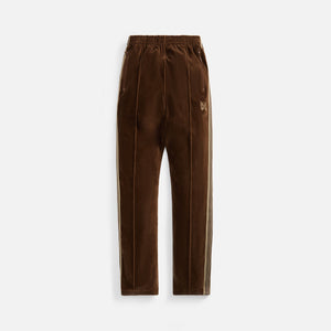 Needles Narrow Velour Track Pant - Brown