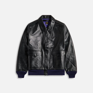 Needles A-2 Jacket Cowhide - Leather Black