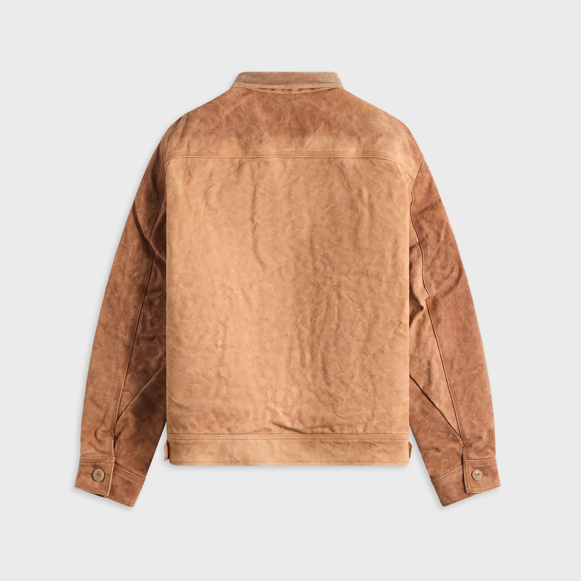 Needles Duck Canvas Kakishibu Dye Zipped Work Jacket - Brown