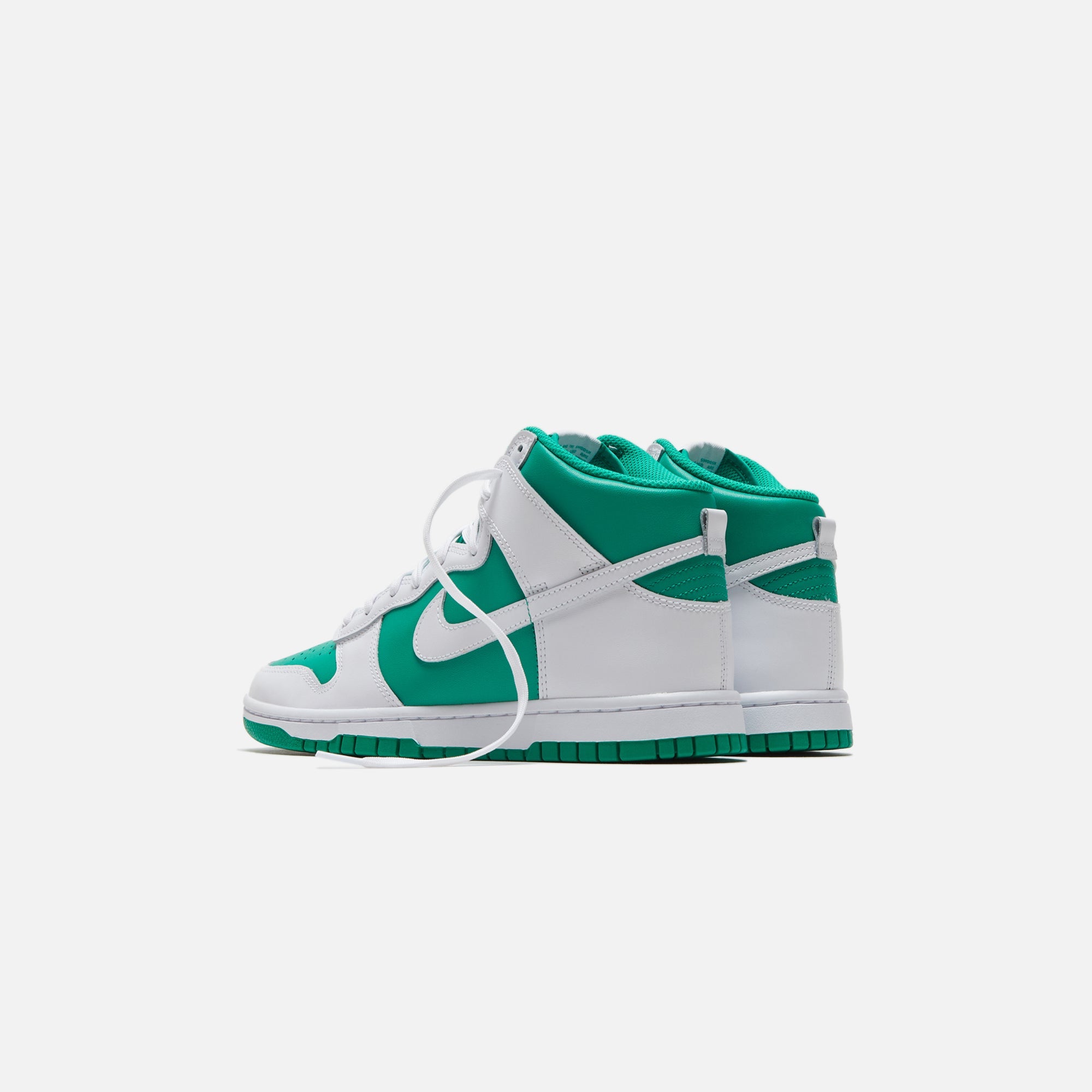 nike dunk high se white green