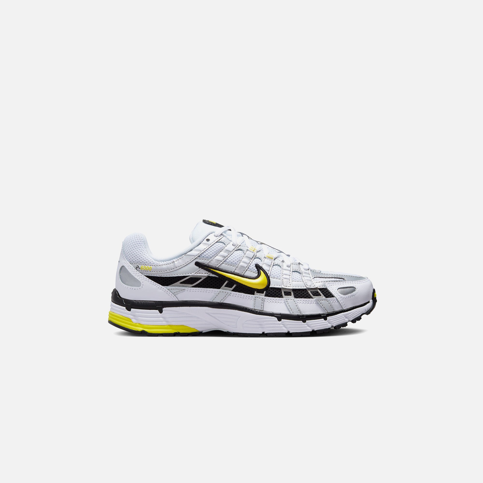 Nike WMNS P 6000 White Opti Yellow Metallic Platinum Black