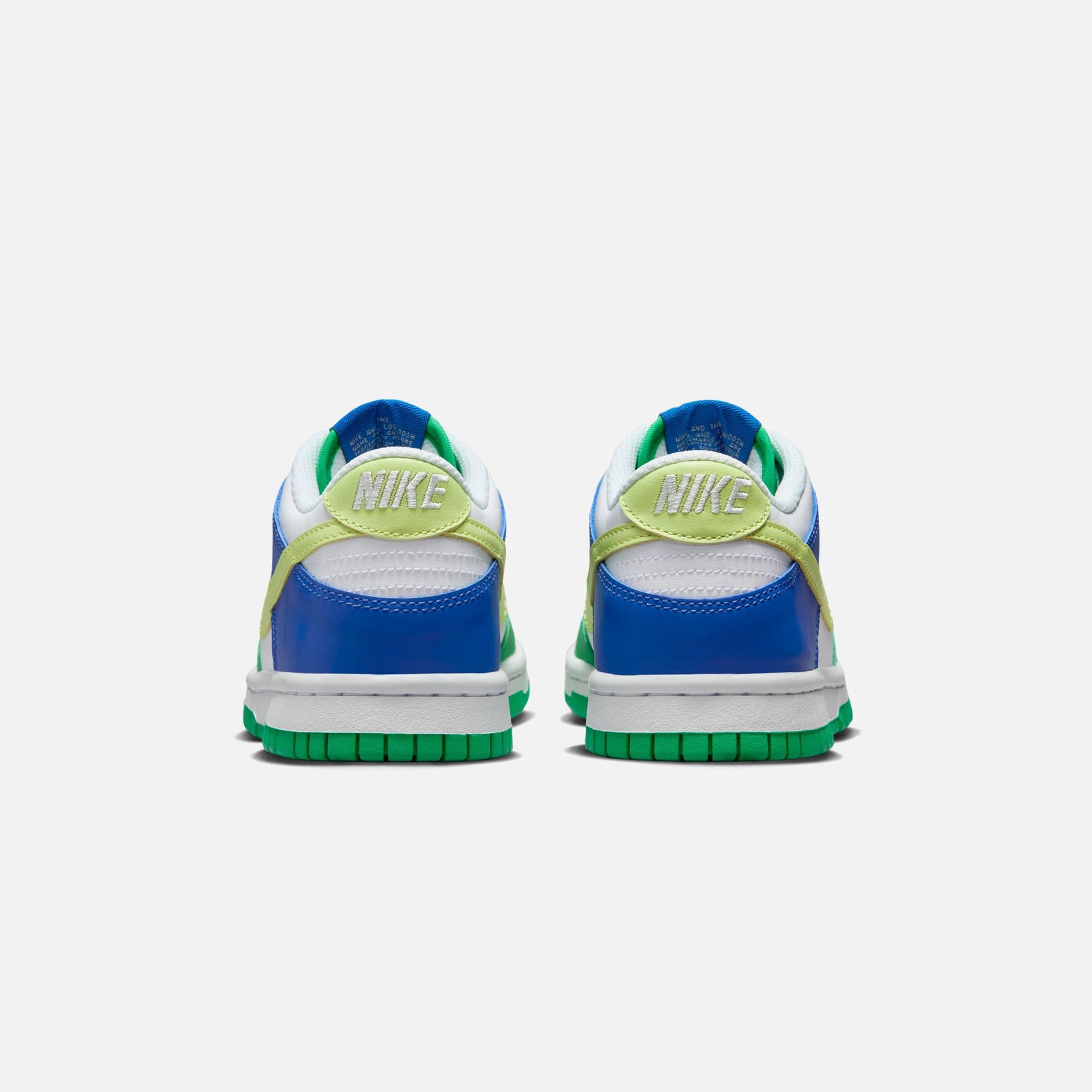 Nike Grade School Dunk Low - White / Light Lemon Twist / Stadium Green