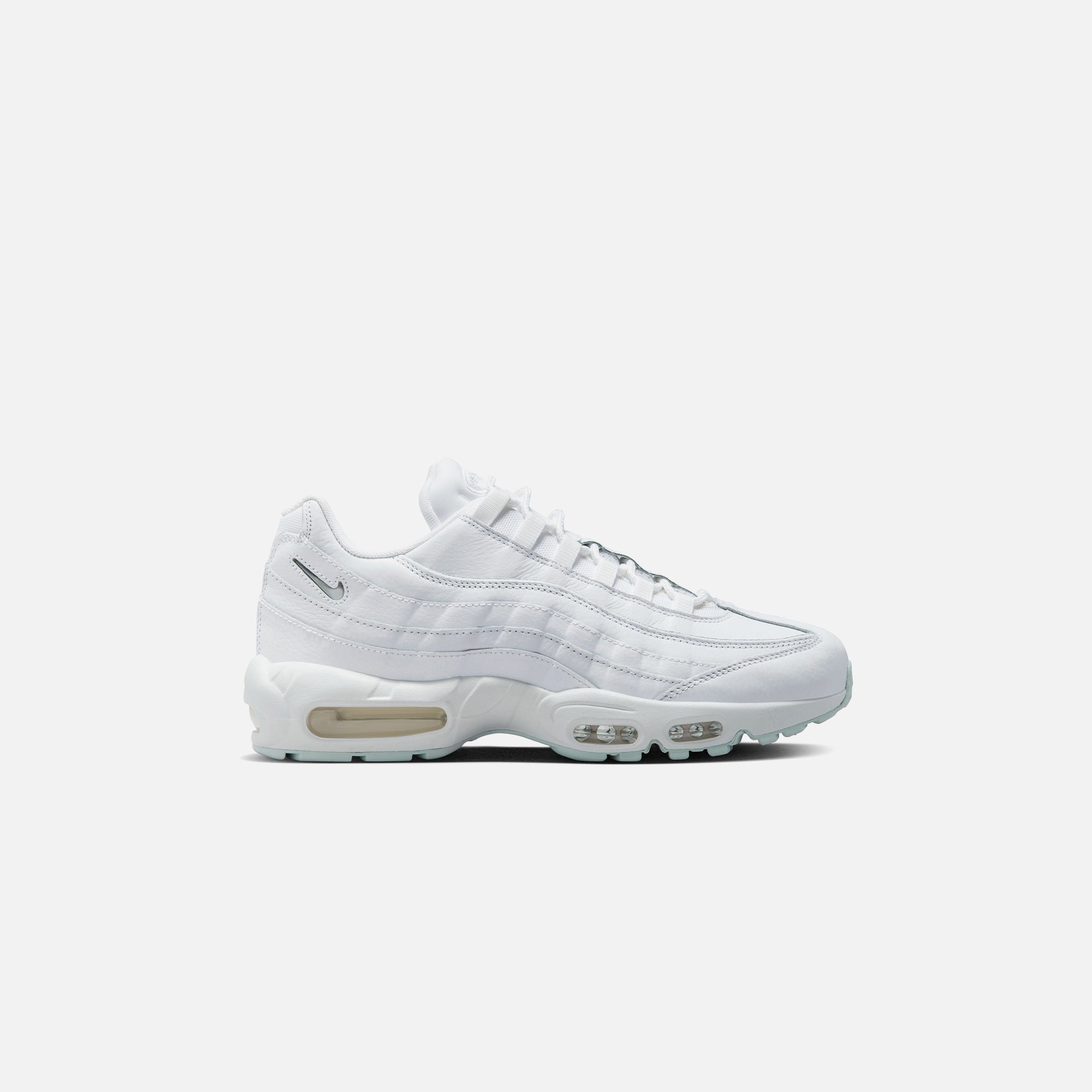 Air max 95 white clearance metallic silver