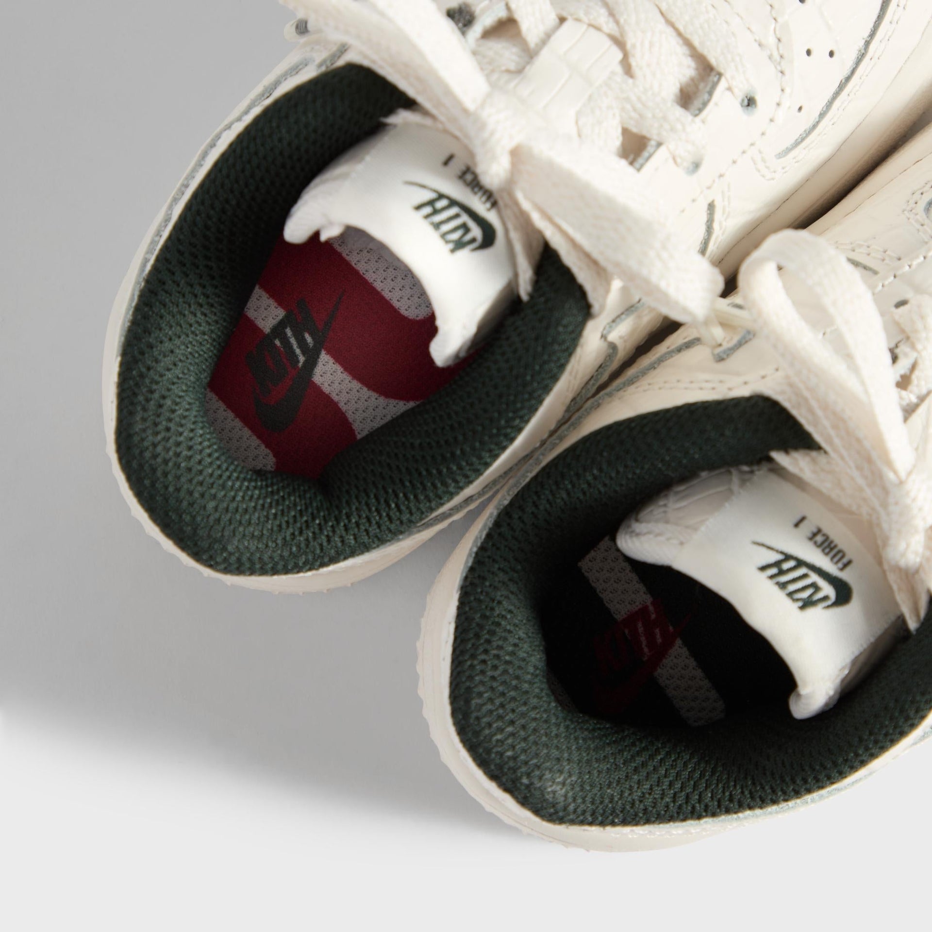 Kith for Nike TD Air Force 1 - Phantom / Black Spruce / Varsity Red