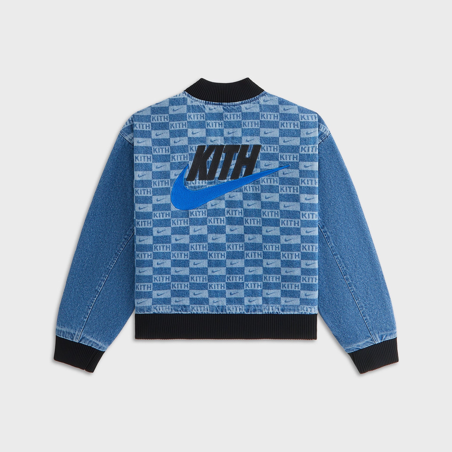 Kith Kids for Nike Denim Laser Etched Varsity Jacket - Mystic Navy - PH