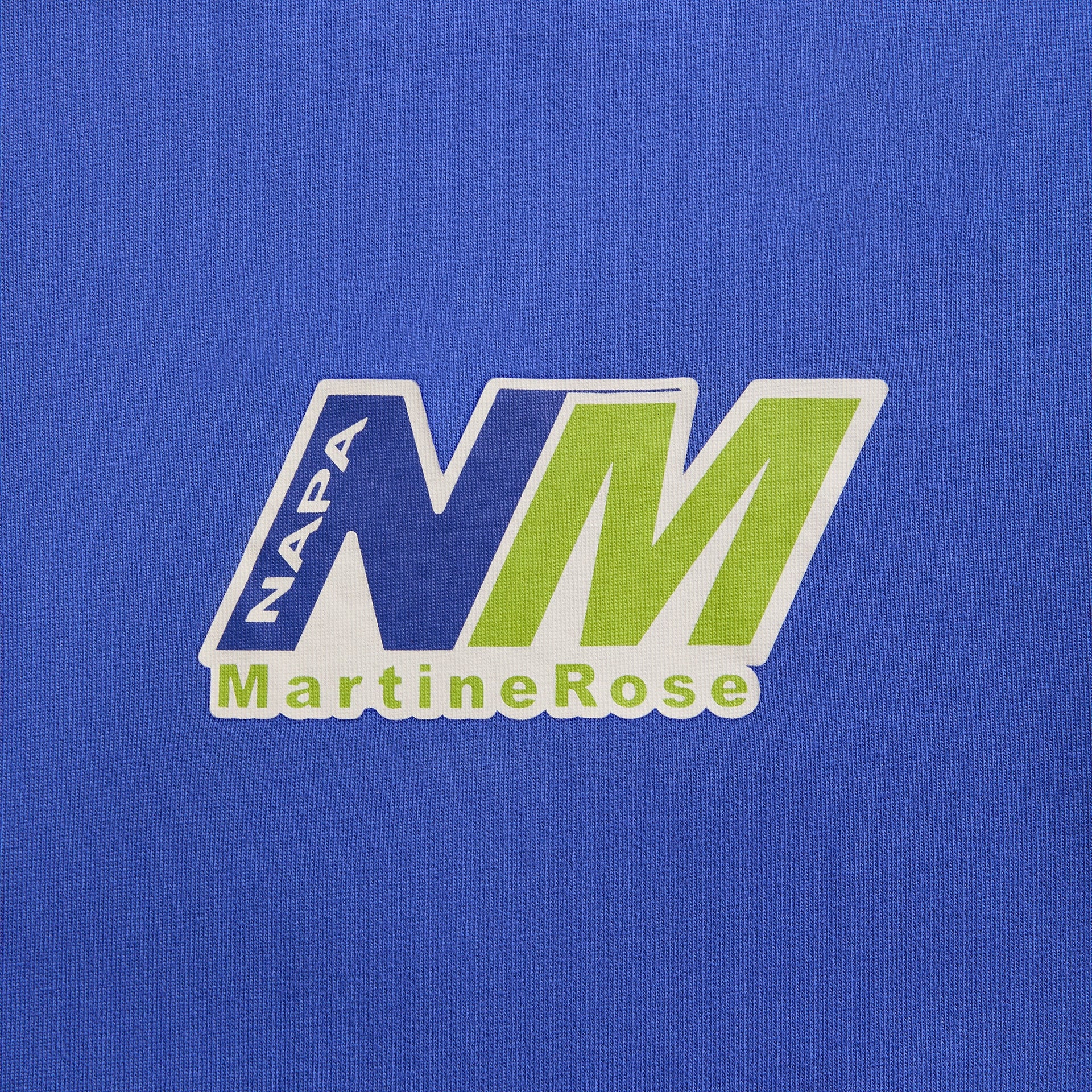 Martine Rose X Napapijri S-Ocelot Rep Short Sleeve Tee - Blue Dazzling BE1