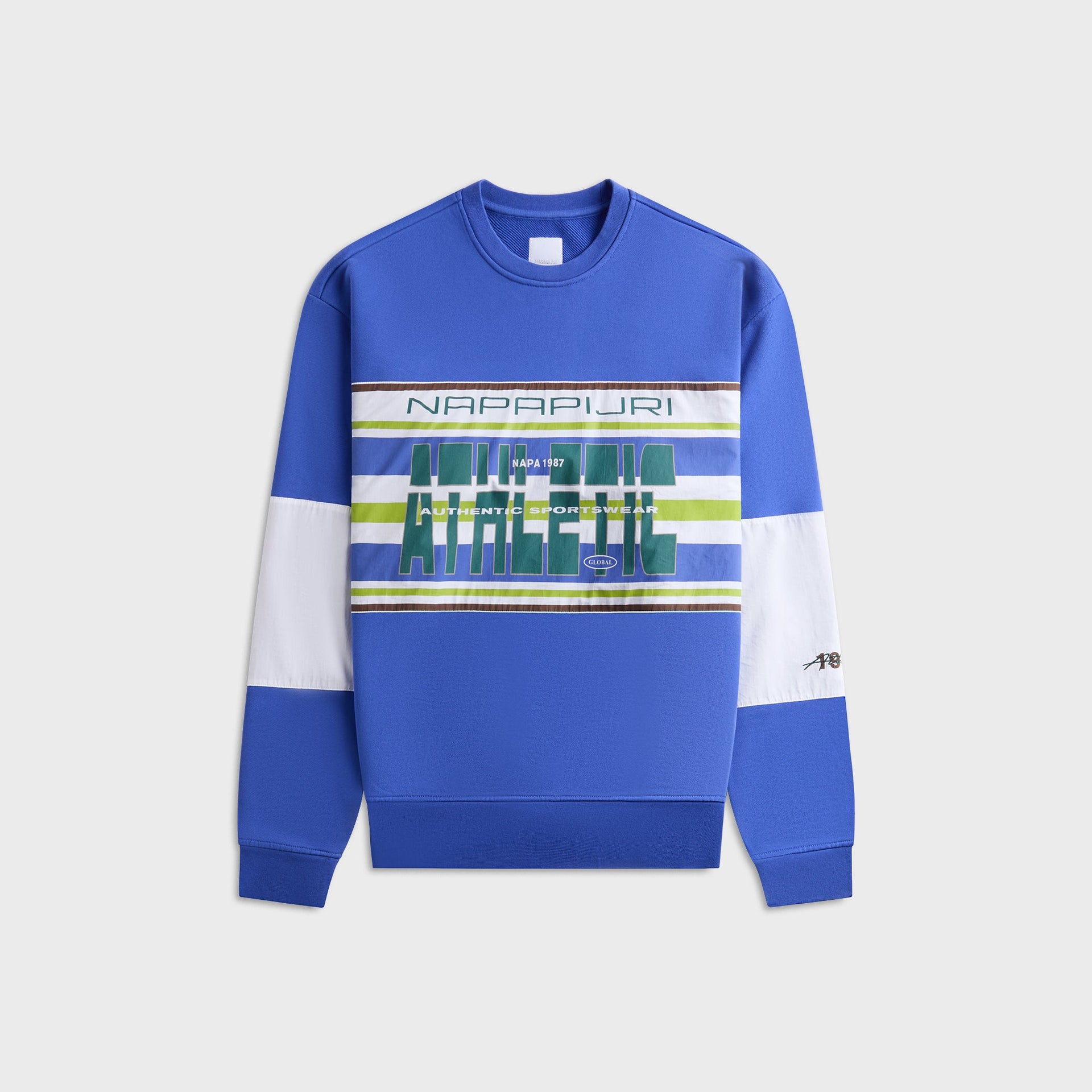 Martine Rose x Napapijri B-Lamont Rep Long Sleeve Crewneck - Blue Dazzling