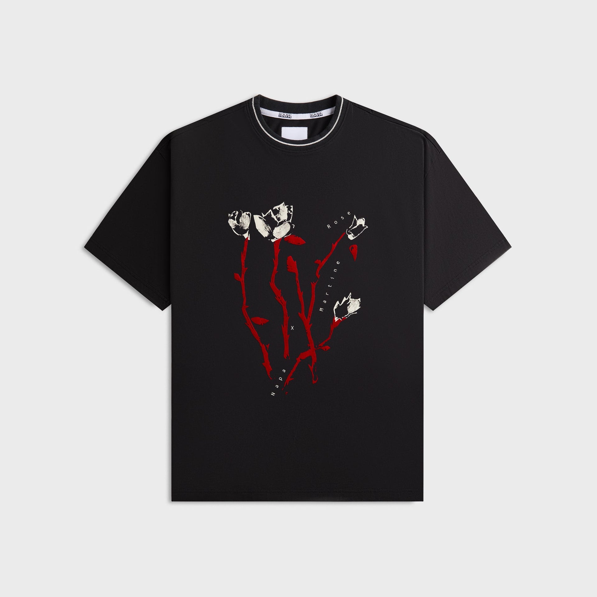 Martine Rose x Napapijri S-Osorno Rep Short Sleeve Tee - Black Beauty